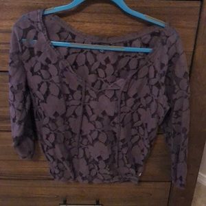 Lace leave style blouse